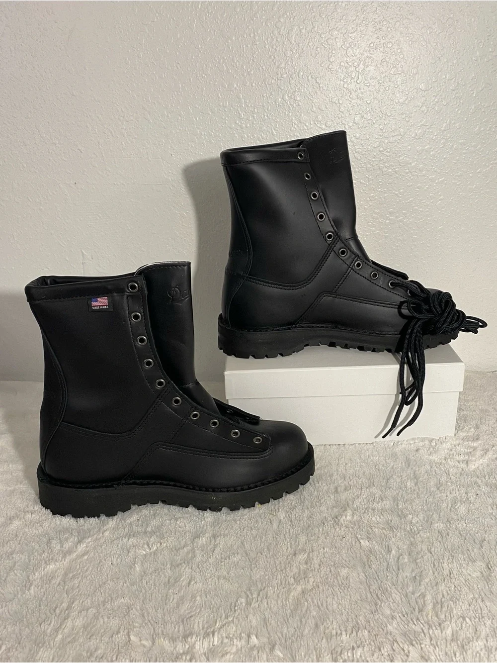 New Danner Recon 200G Insulated 8” Black Leather Boots Men’s Size 8 D